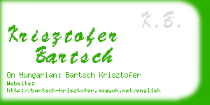 krisztofer bartsch business card